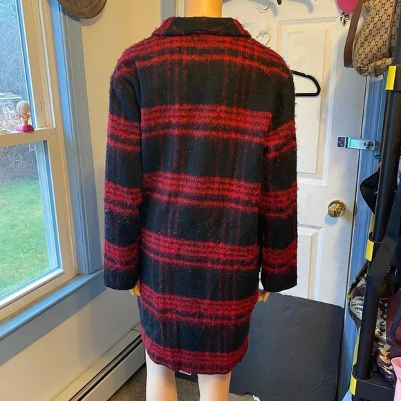 melting stockholm wool blend plaid cozy cardigan jacket women size XS-XL Pockets - Picture 7 of 9
